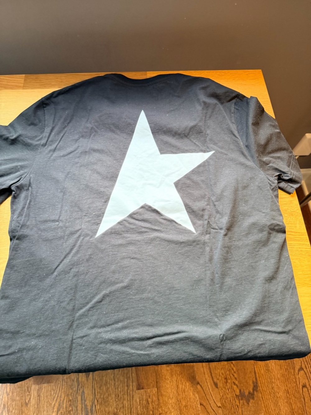 Golden Goose Black Tee with White STAR Logo